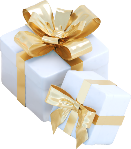 golden gift box,white gift box